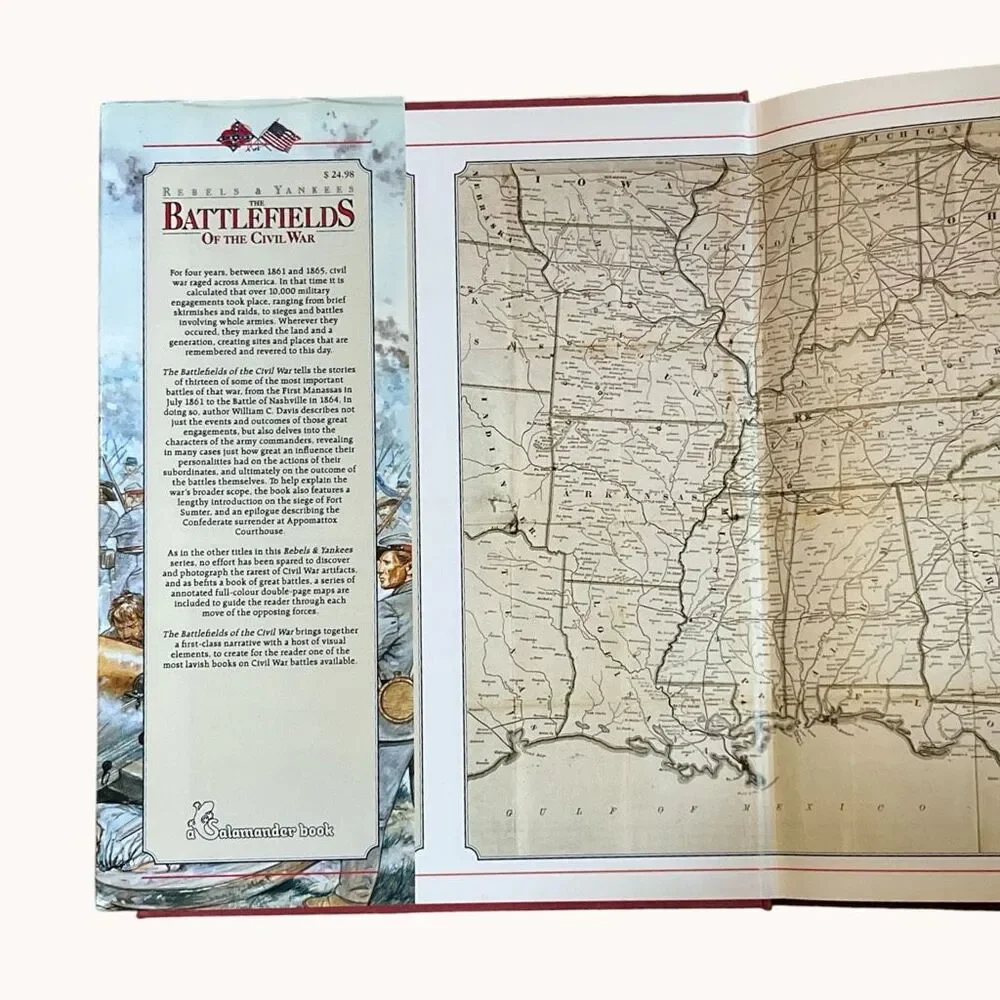 The Battlefields of the Civil War William C. Davis 1991 Hardcover